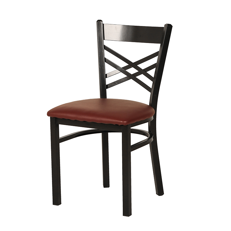 USA Classic Design Cross Back Restaurant Coffee Shop Night Clud Metal Restaurant Chairs