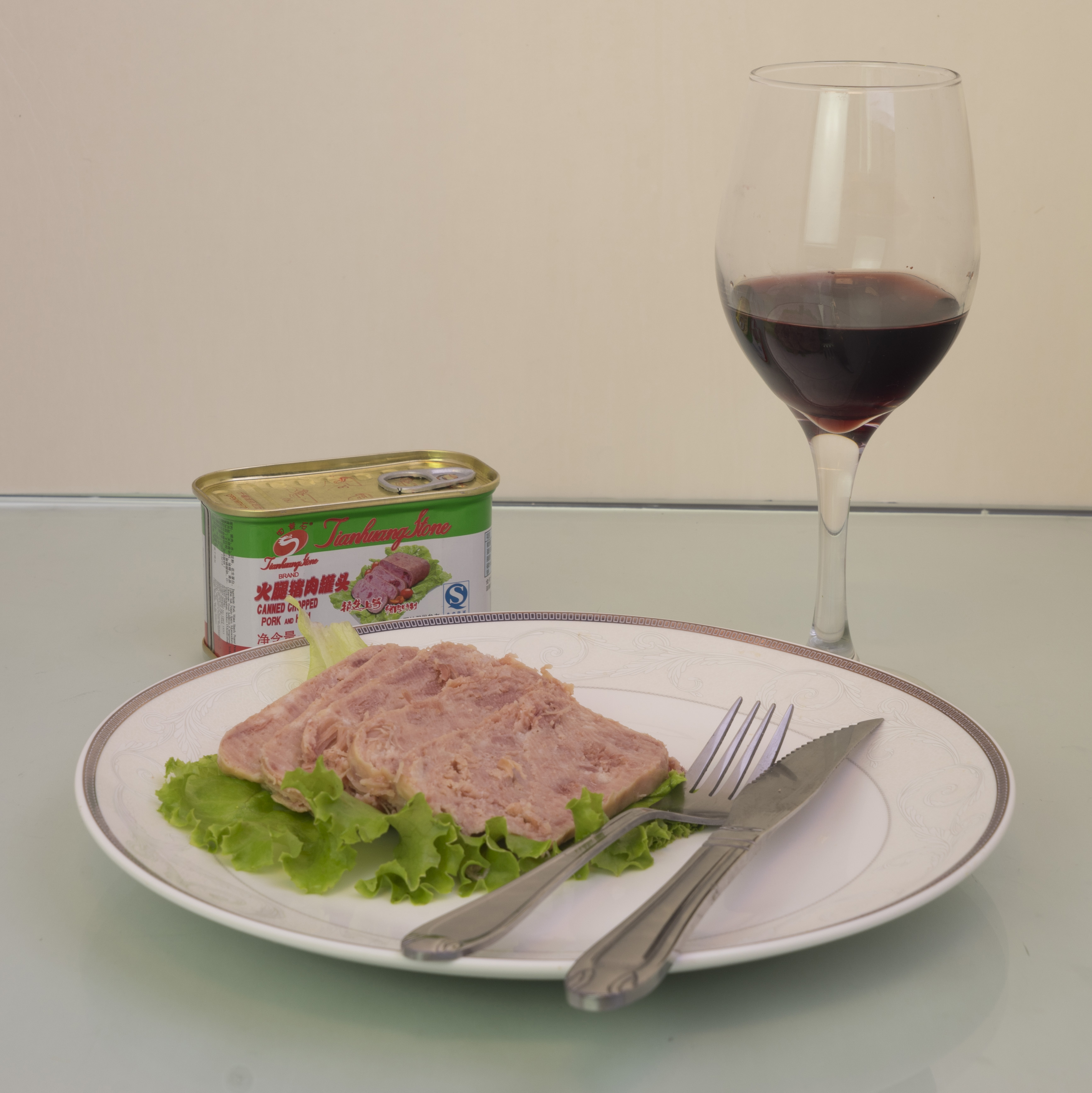 Canned chopped pork and ham