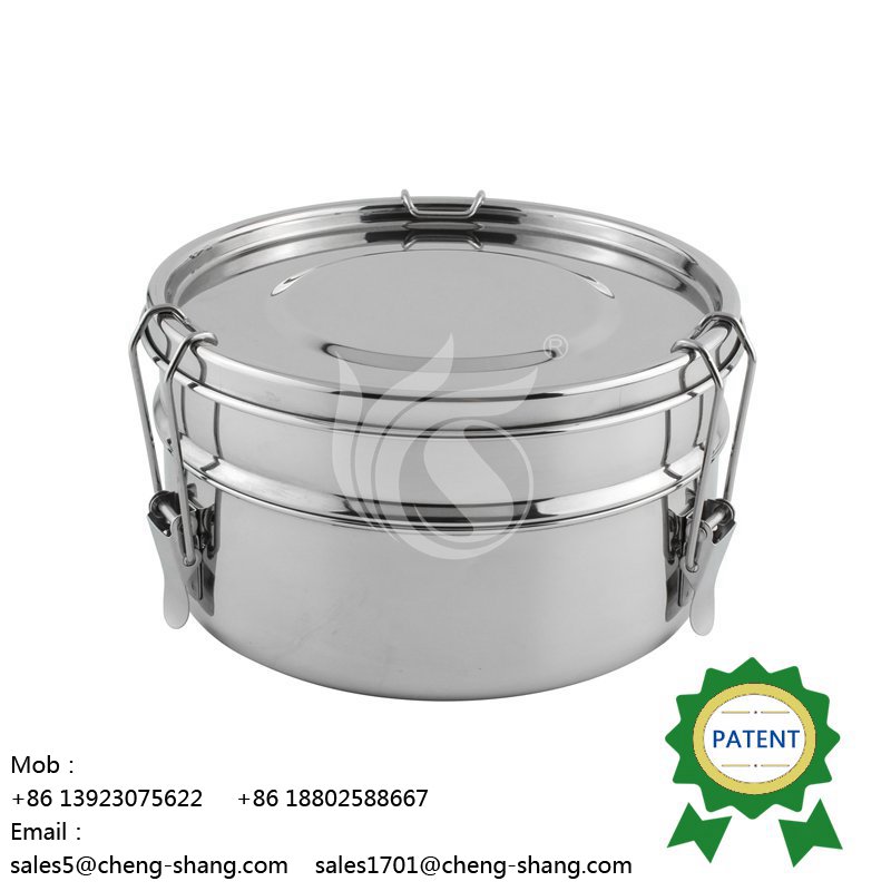 Lunch Bento Snack Boxes 2 Layer Food Container Stainless Steel Office School Leakproof Storage Box