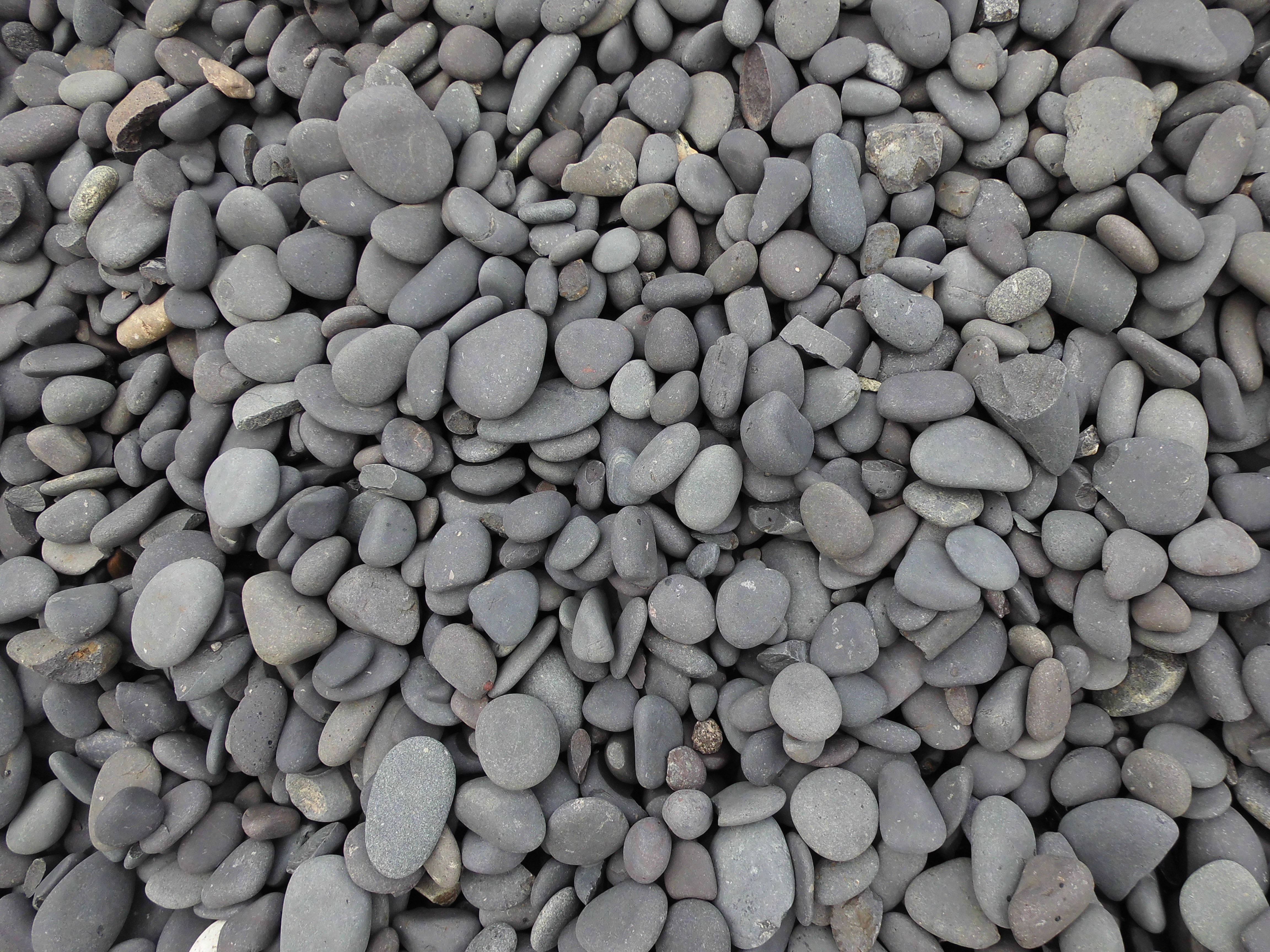 Black Unolished Pebbles