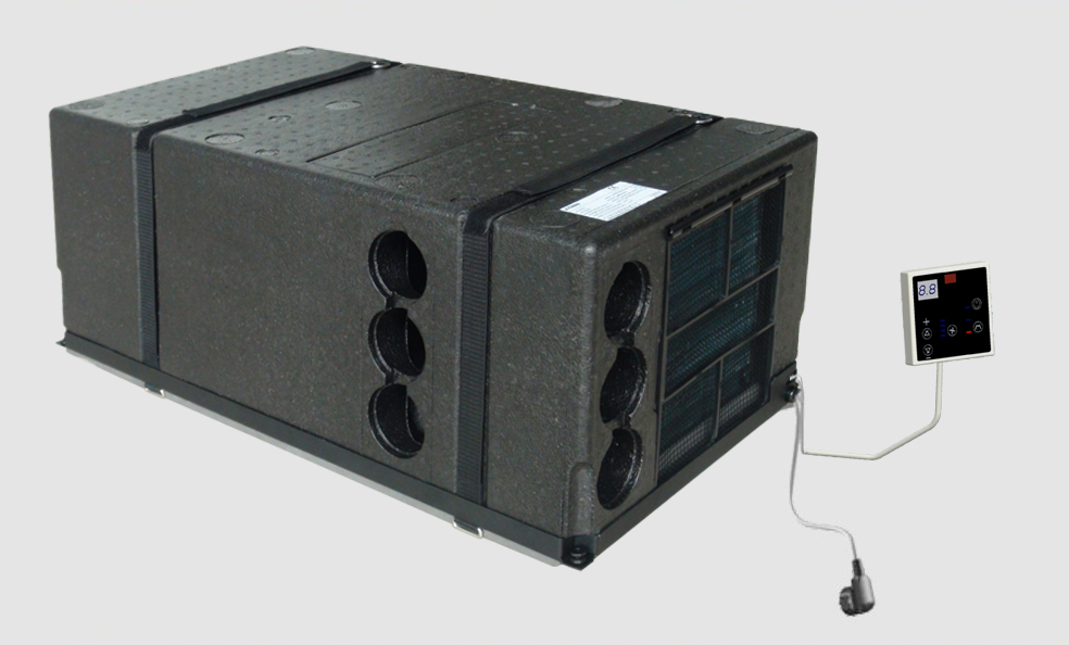 Under bench air conditioner for caravan