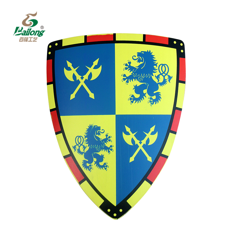 Wooden curved toy shield