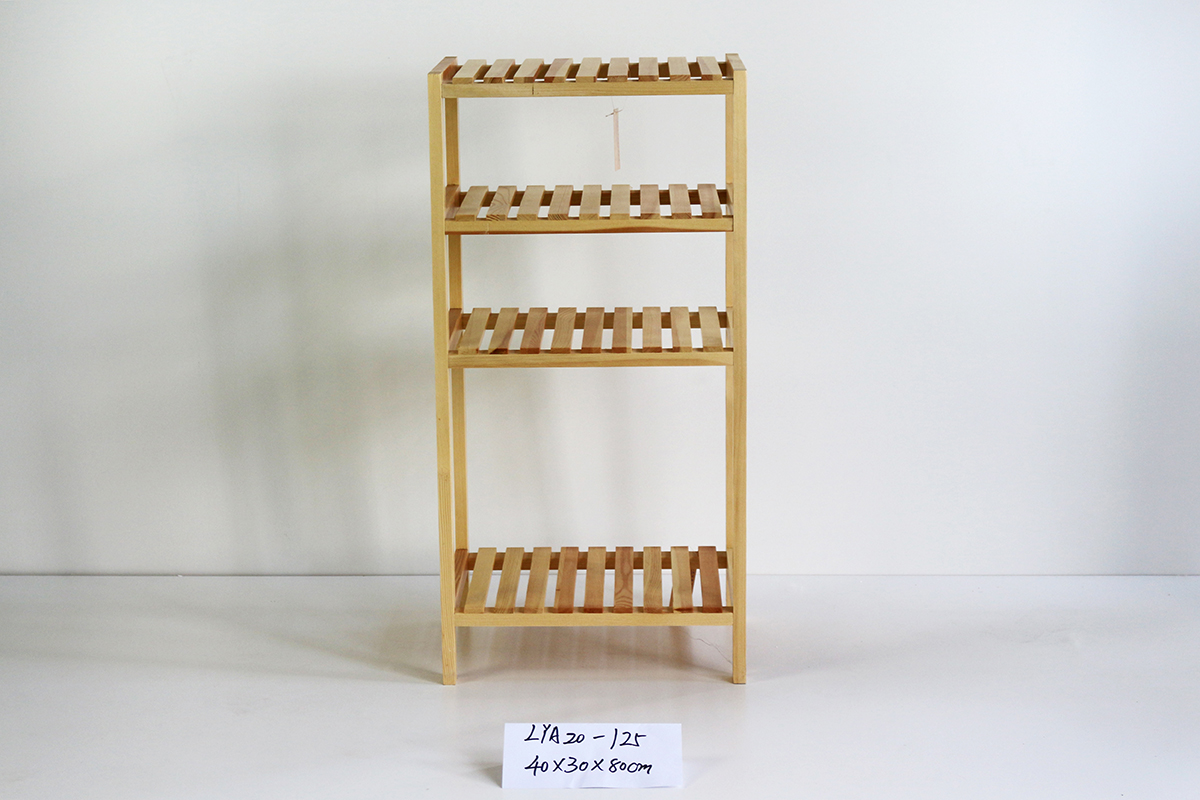Living room wooden shelves storag