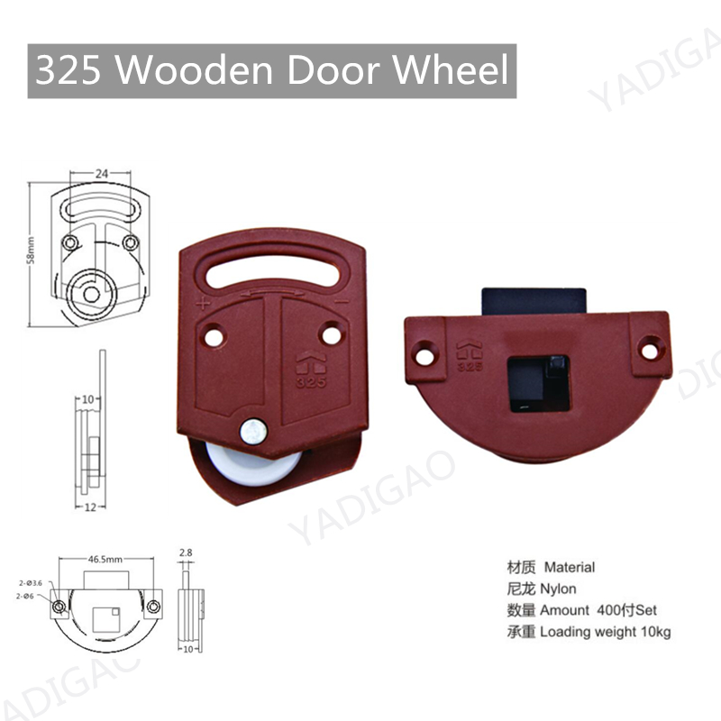 Wheel for wooden door