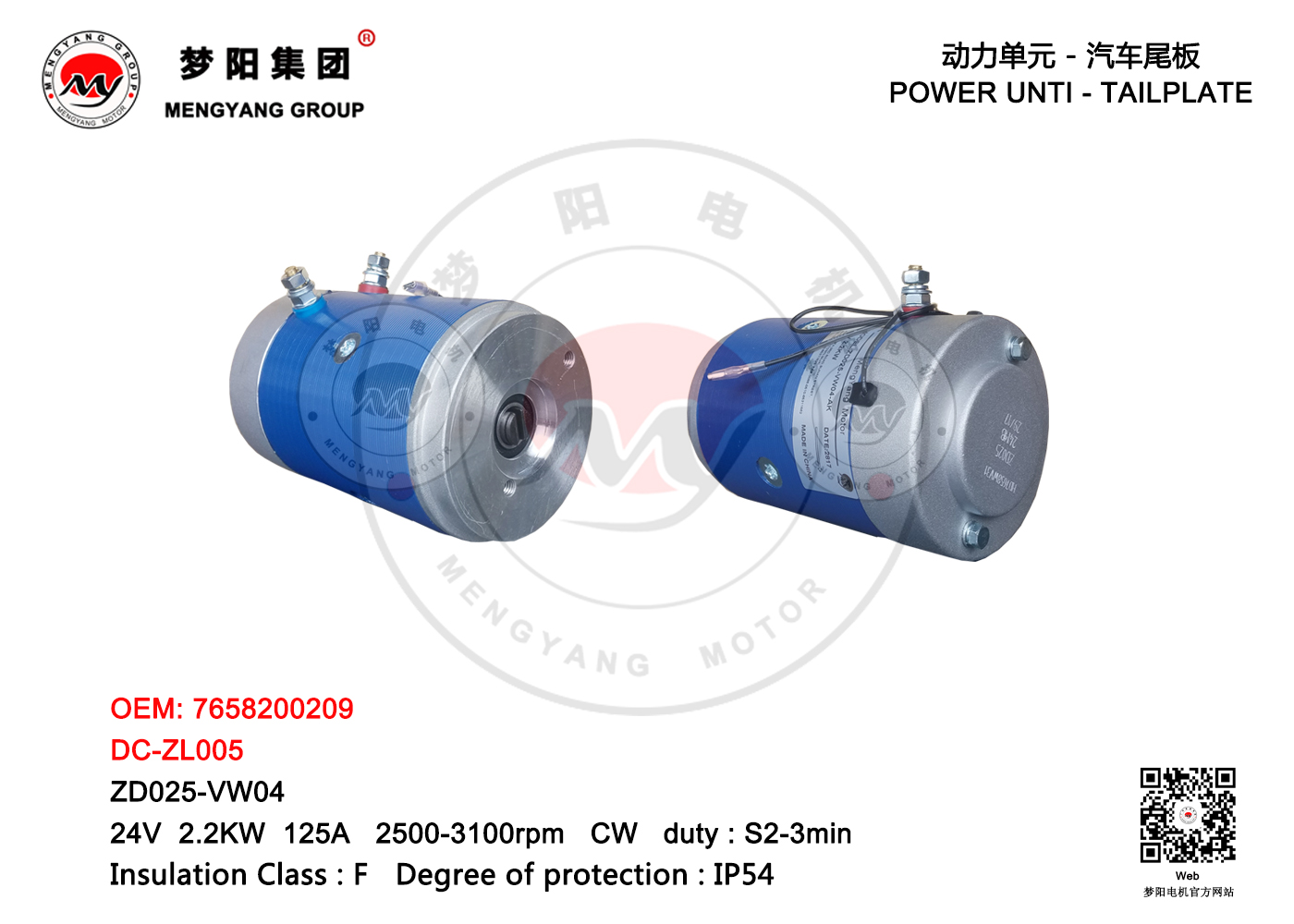 DC oil pump motor