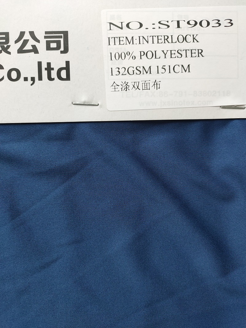 100%polyester interlock,132g,151cm