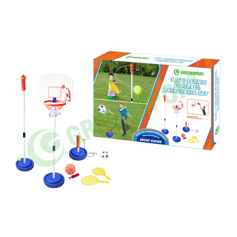 3 In1 Tennis,football&basketball Set