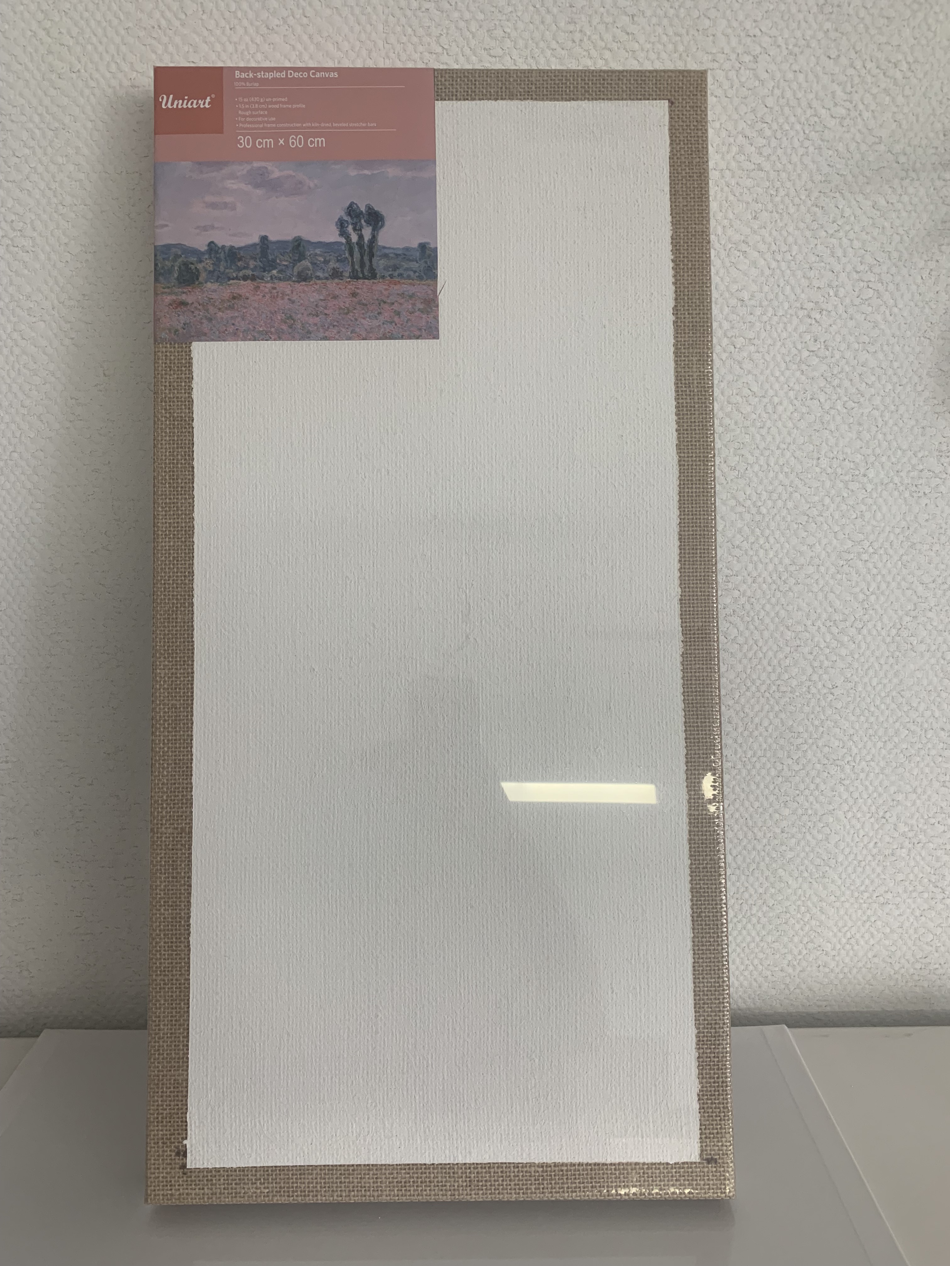 3D linen canvas -white primed