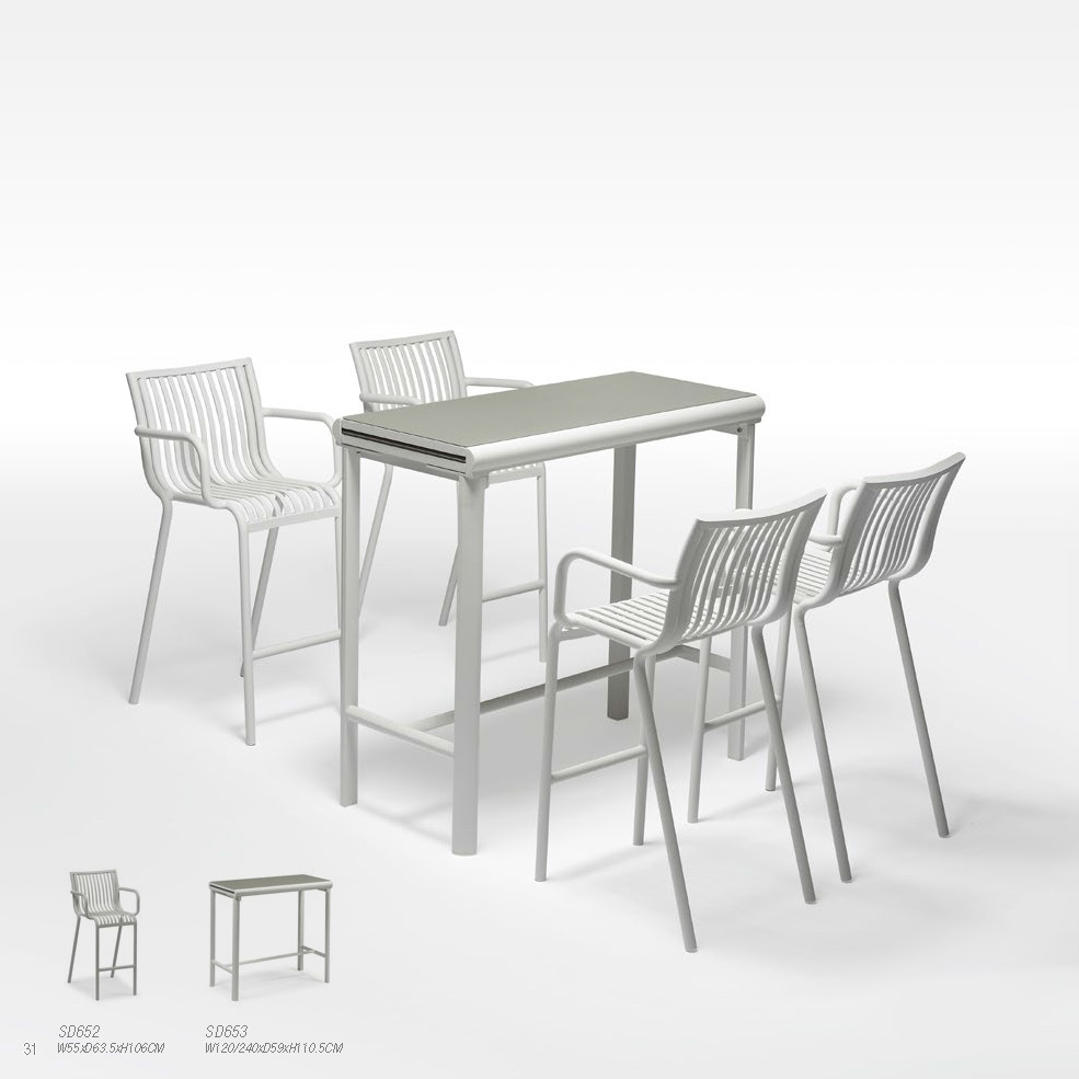 Alum.chair alum.table