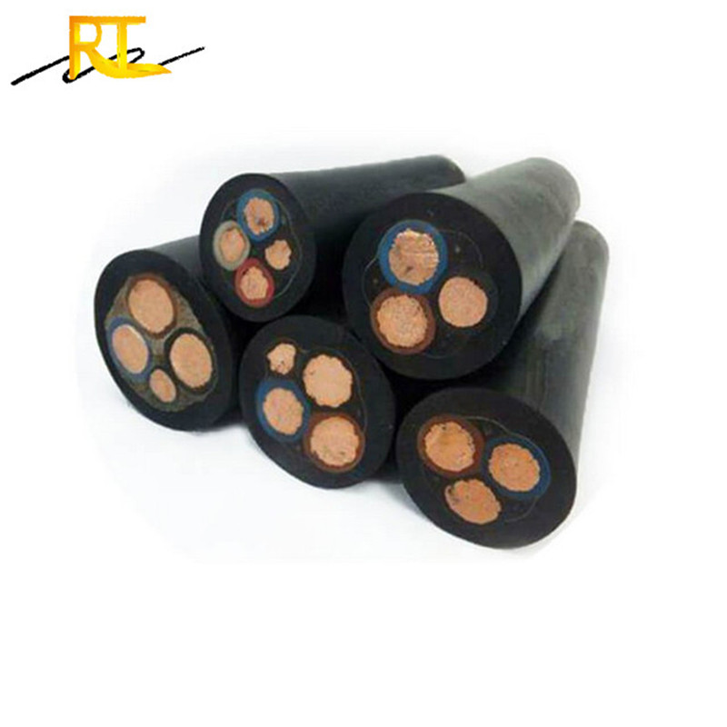 Customized New Products 1.0mm H05RN-F Flat Rubber Cable VVF Cable 3 Core H07RN-F 3g2.5 Flexible Fire Resistant Submersible Pump Power Cable