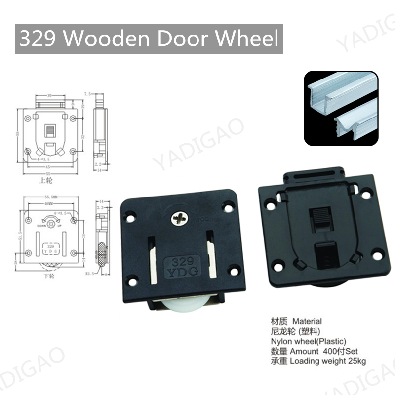 Wheel for wooden door