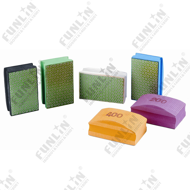 Electroplated diamond hand pad