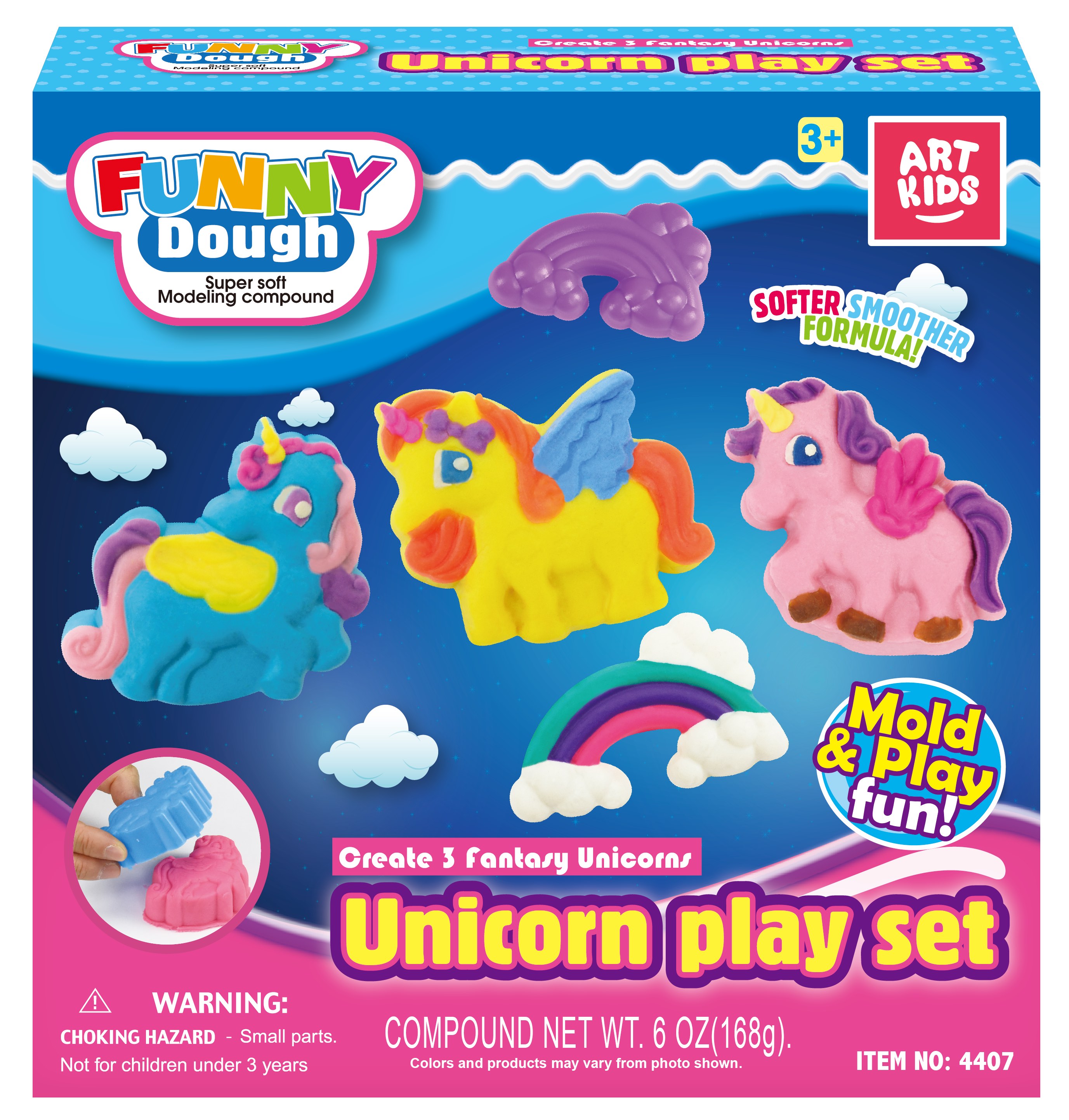 Play Dough Funny Dough Unicorn Play Set