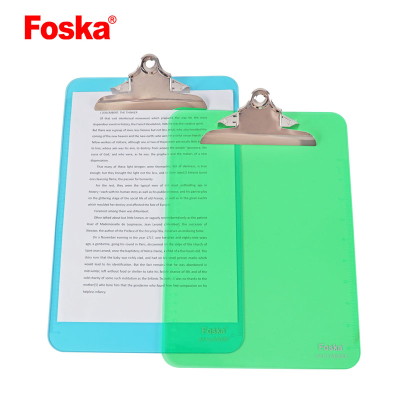 A4 FC Plastic Office Clip Board folder