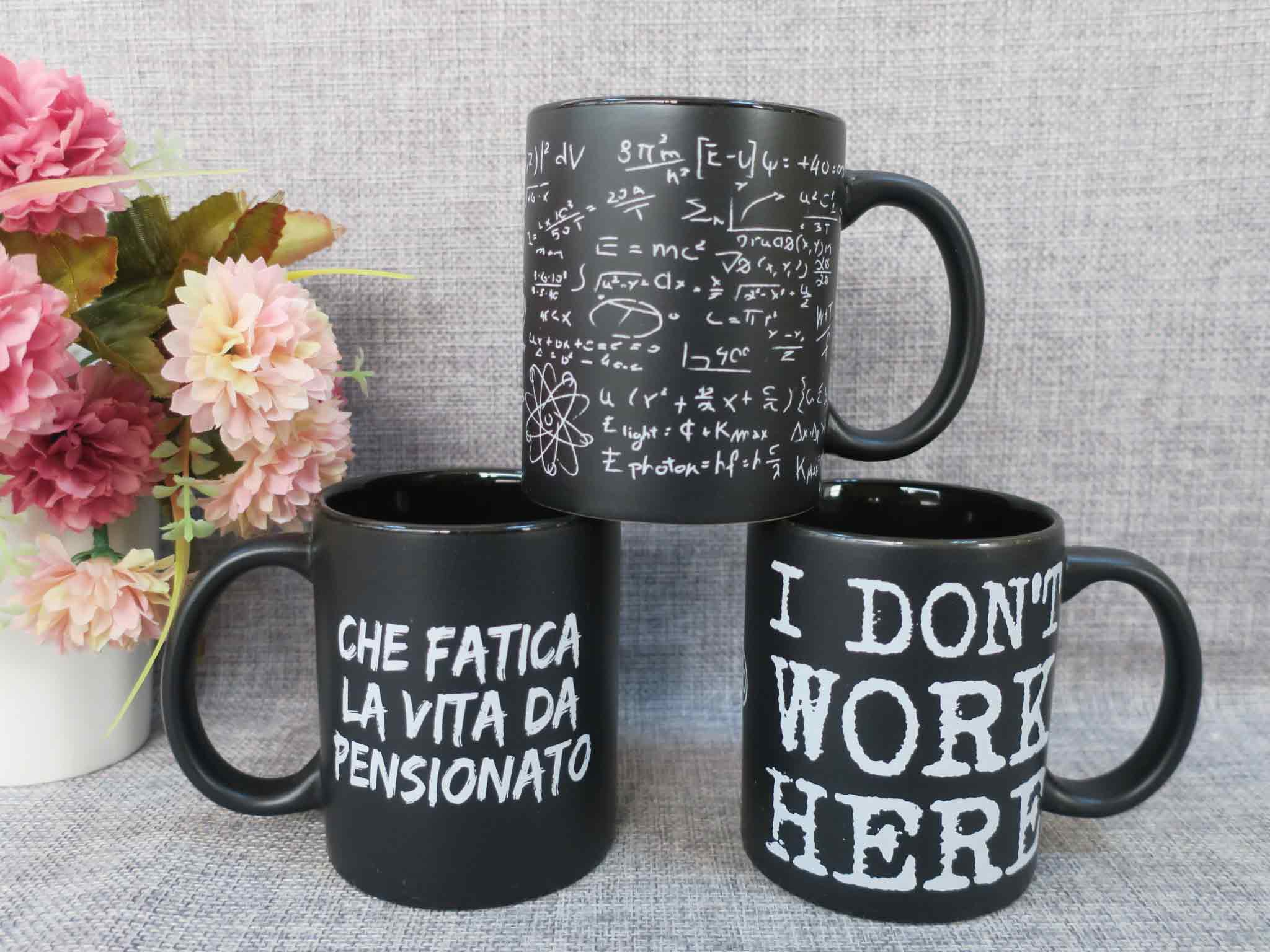 Ceramic matt color decal mug with customer logo promotion gift cup
