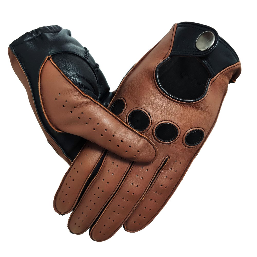 Manufacturer Custom Neutral Fashion Sheepskin Full Finger Unlined Driving Leather Gloves