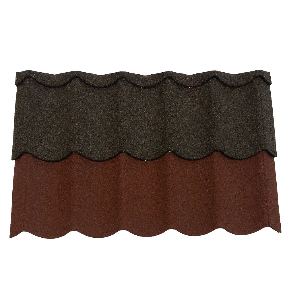 Wave tile stone coated metal roof tile