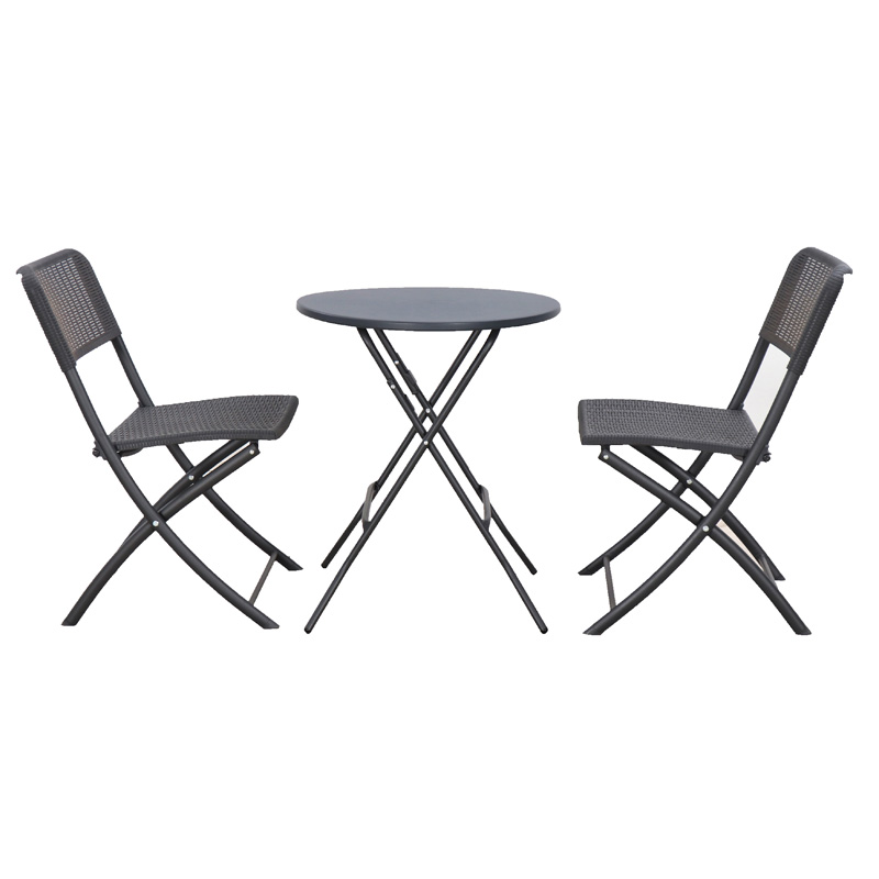1 Outdoor leisure furniture 3pcs Outdoor Portable Plastic Folding Chatting set