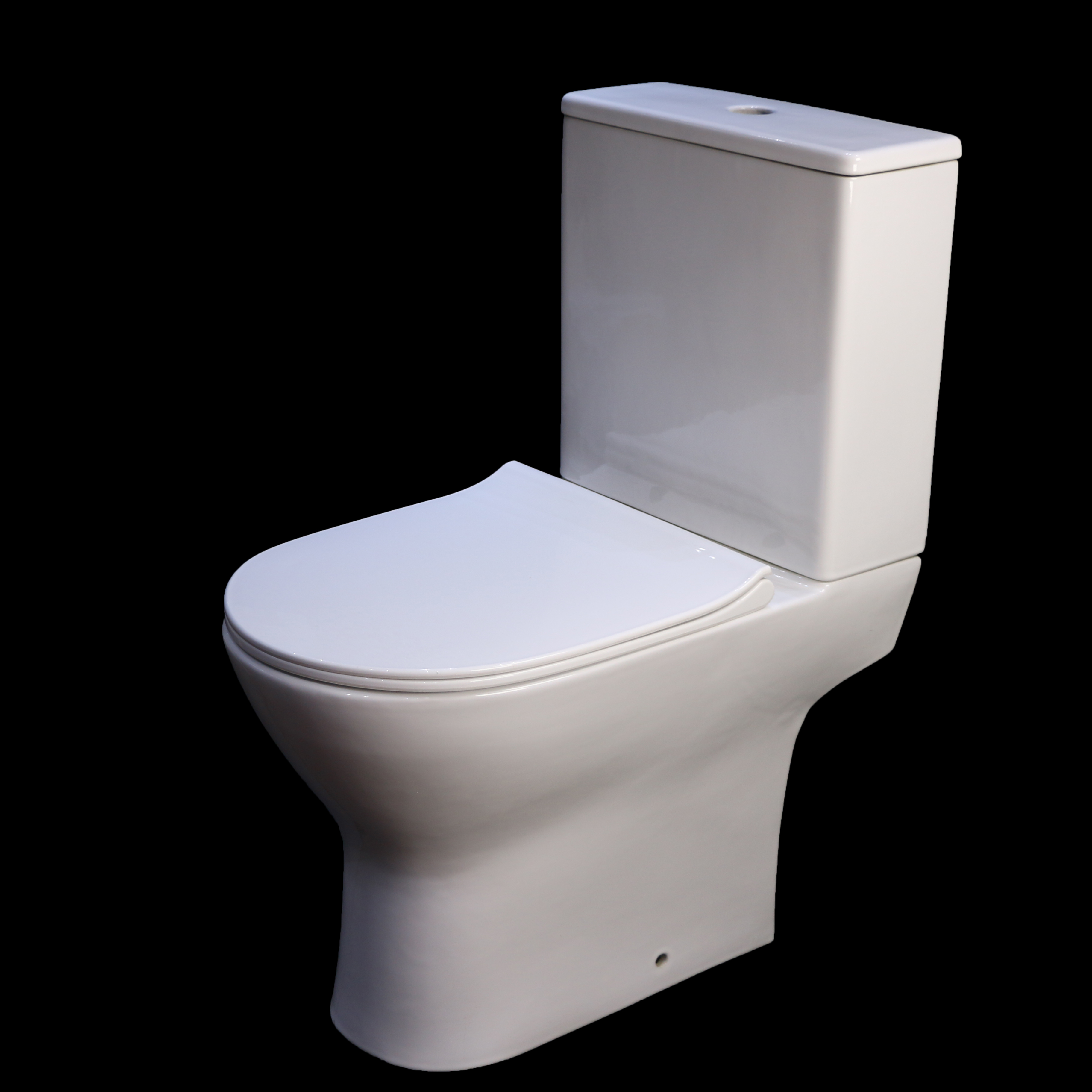 New short 61cm design toilet ceramic rimless Two Piece european WC Toilet