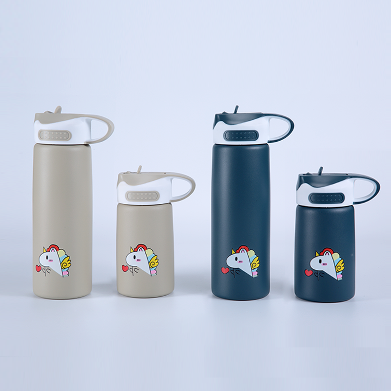 #000001 350ml / 600ml Stainless steel sport water bottle with straw