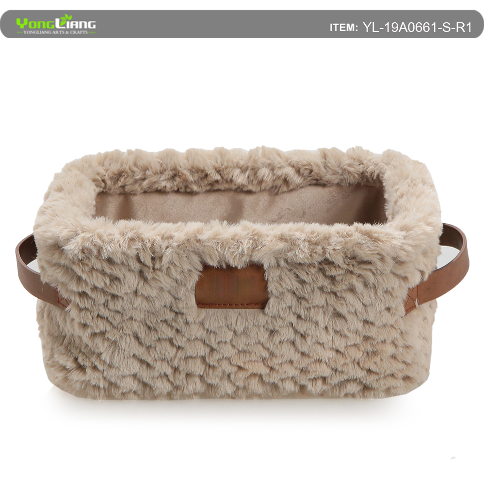 Faux Fur Storage Bin