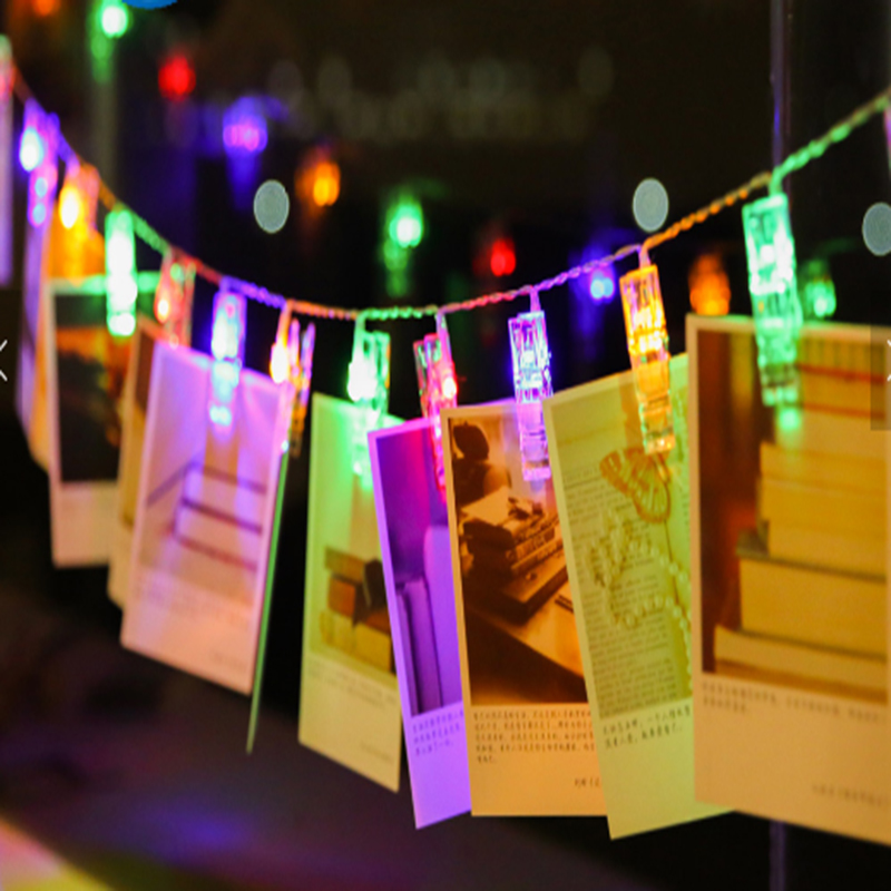 Waterproof holiday party glitter plastic clips string light