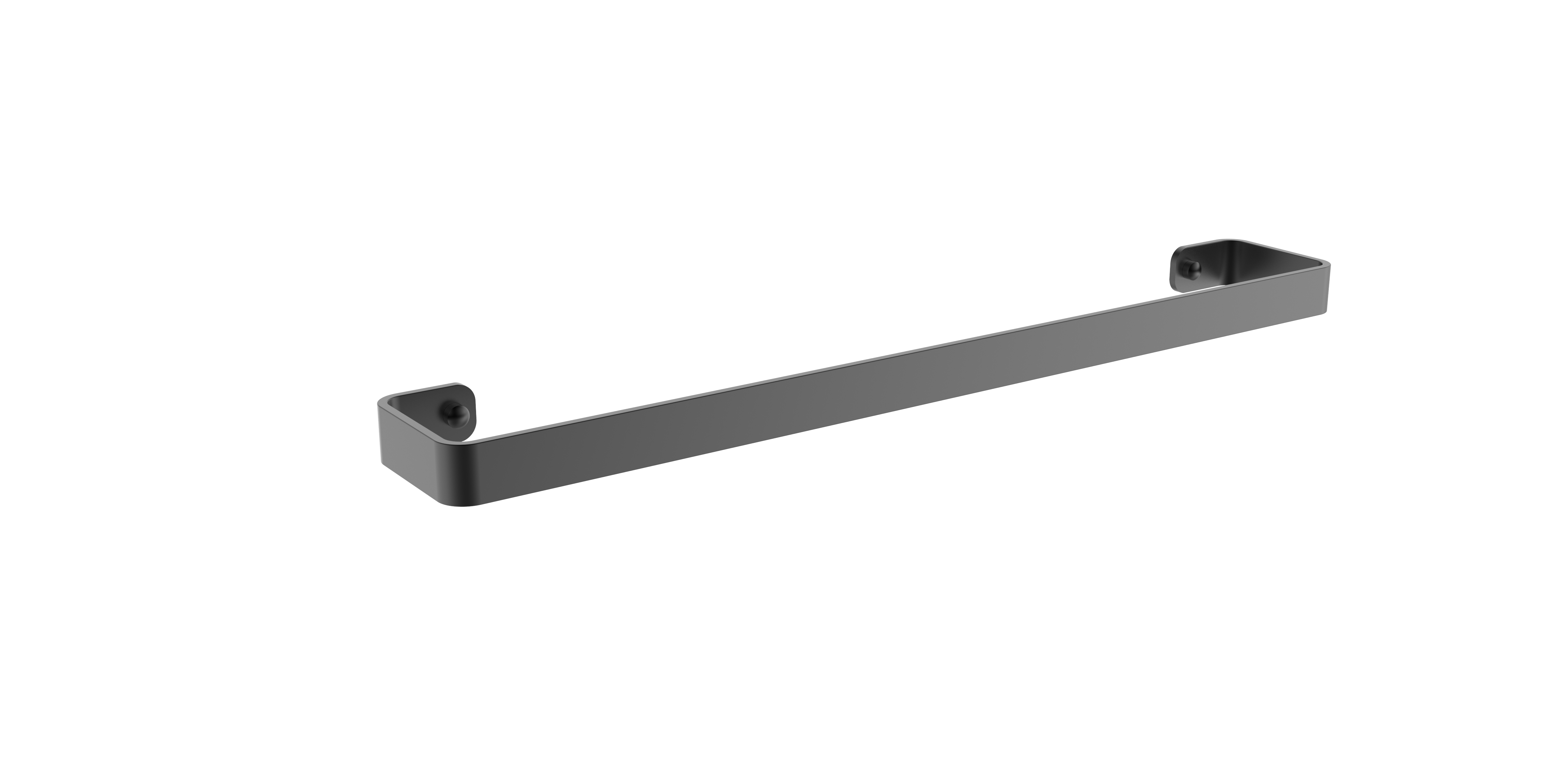 Aluminum matt black towel bar