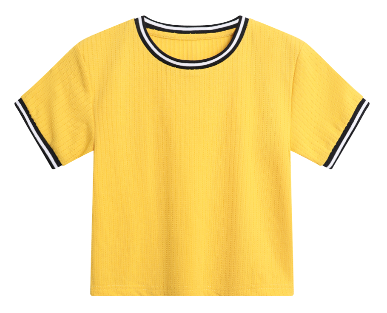Short sleeved crop top T-shirt