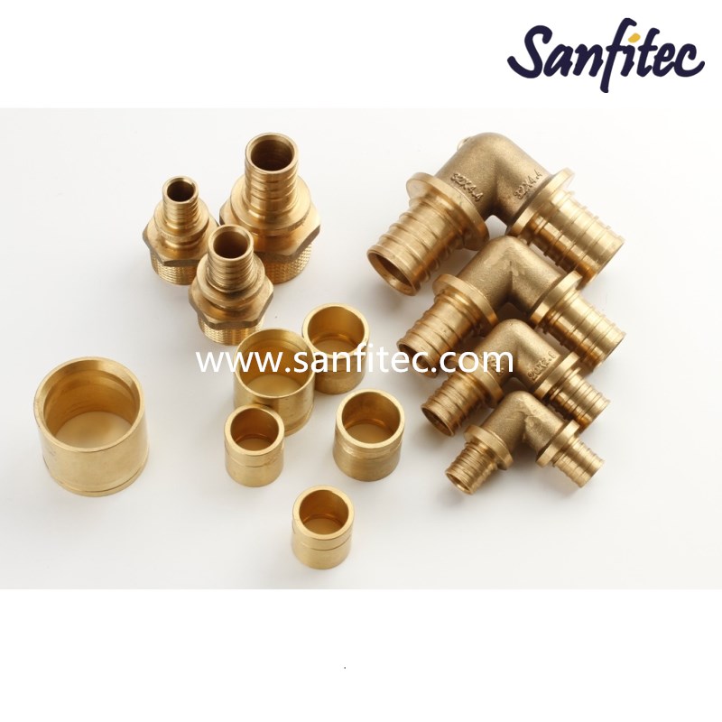 brass fittings; Brass fittings for water supply; brass pex fittings; brass pipe fittings; copper fitting; reducing tee; manifold; radiator valve; DZR brass fitting; sanfitec，Heavy slide fittings