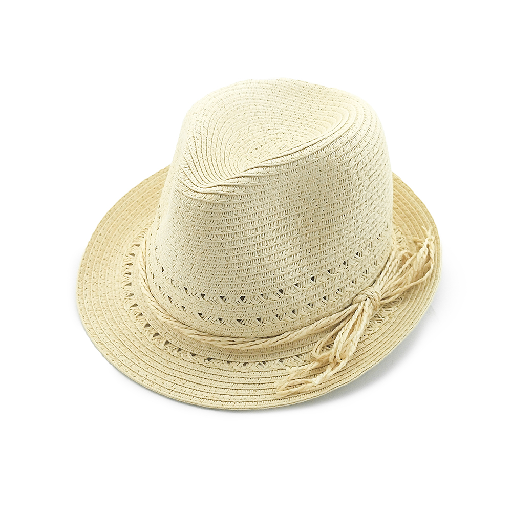 2020 wholesale Cheap summer fashion men women style paper braid fedora hat