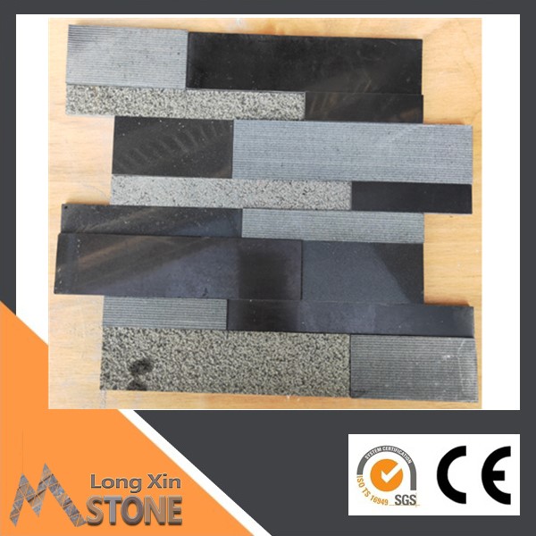 Natural Mongolia Black Marble stone wall tile 30X30 CM