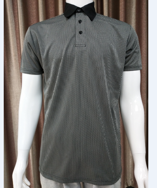 100%cotton mens jacquard polo shirt