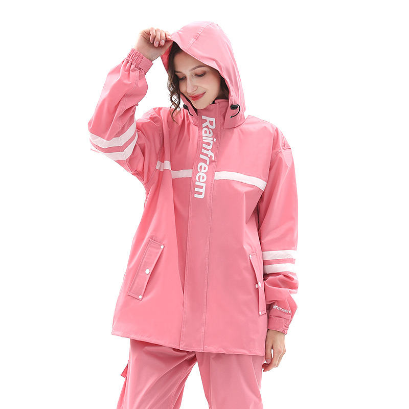 Rainfreem Fashion Waterproof Jacket Outdoor Adults Pongee Raincoat Suits
