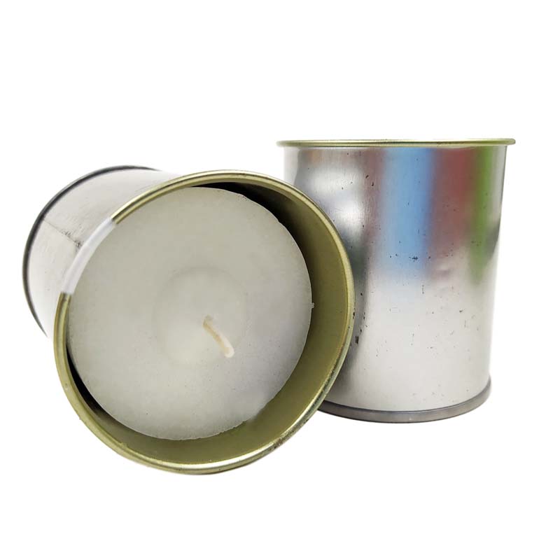 Tin candle tealight candle