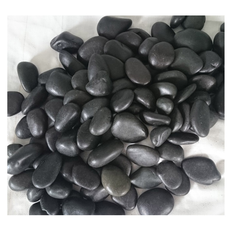 Wholesale Hot selling Natural Black color polished pebble stone for garden and landscape