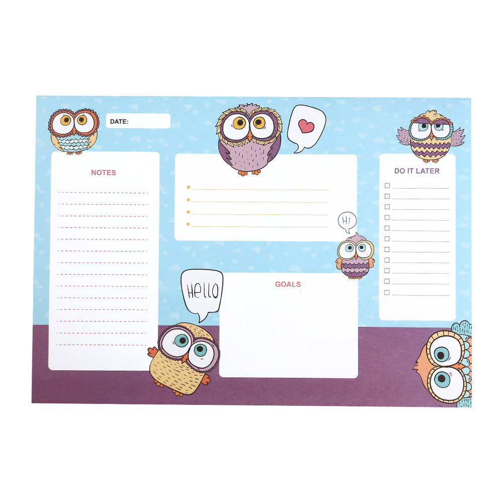 Eagle owl design weekly planner sticky note 50sheets/pad