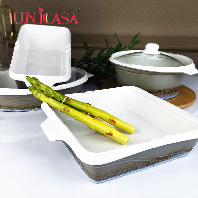 Ceramic bakeware set stoneware baking dishes rectangular baker oval baker square baker ramekin