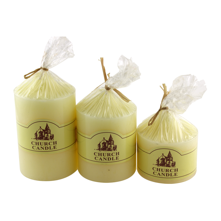 Home Decorative Pillar Candle White Church candle