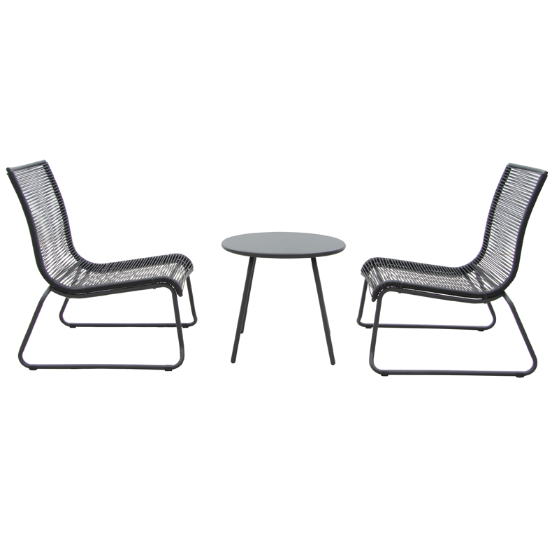 1 Outdoor leisure furniture Outdoor 3pcs Bistro Set, Black