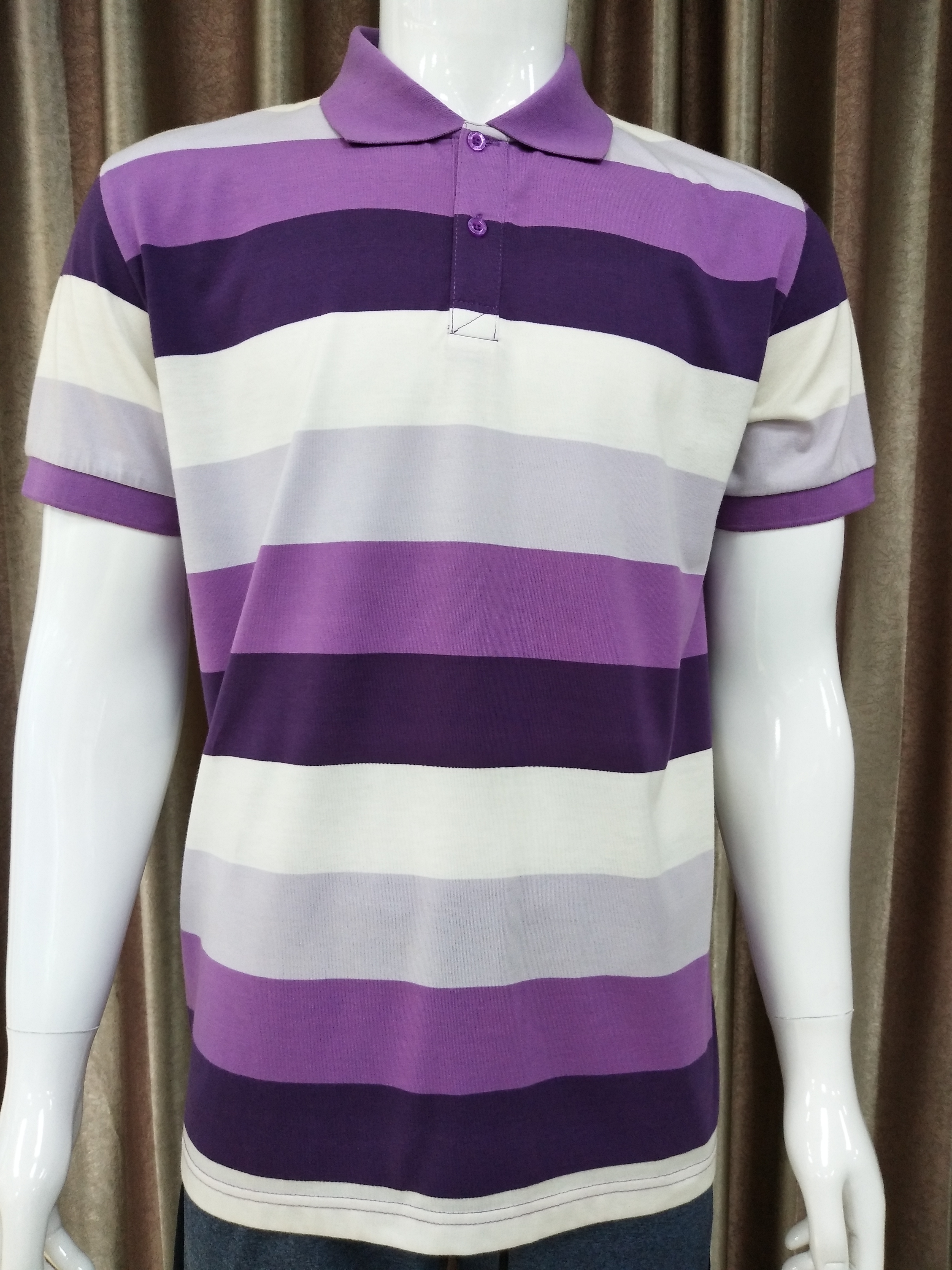 100%cotton mens yarn dye single jersey polo shirt