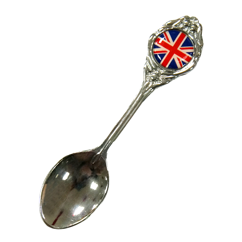 Factory Custom metal epoxy spoon zinc alloy metal souvenir spoon