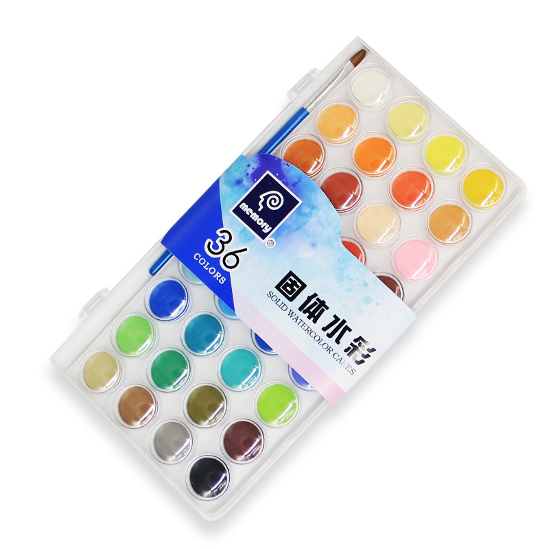 36colors solid watercolor cakes