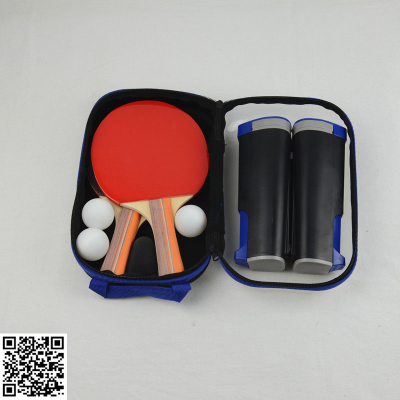 Retractable adjustable net table tennis set