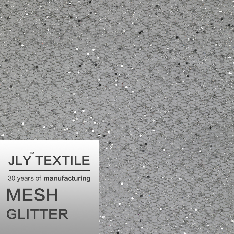 JLY Mesh/Tulle Fabric,Glitter White For Clothing Dress Gift Package Wedding Party Decor Event Holiday Decorations