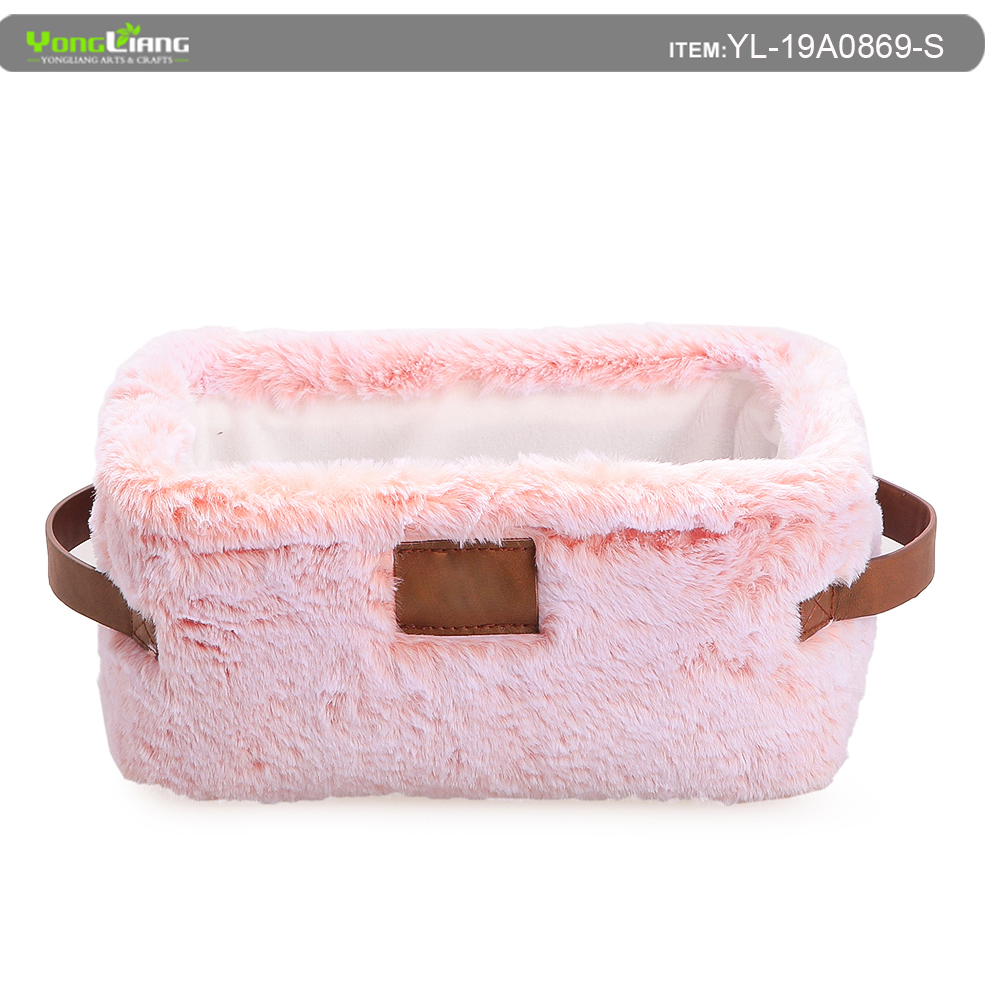 Faux Fur Storage Bin