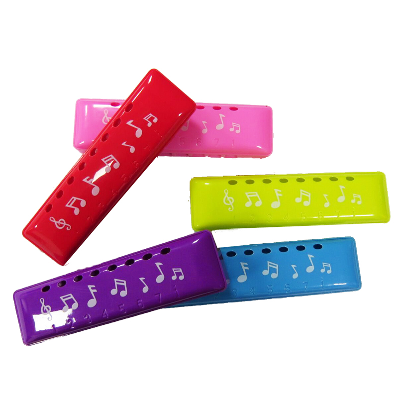 8 hole plastic colourful toy harmonica toy musical instrument