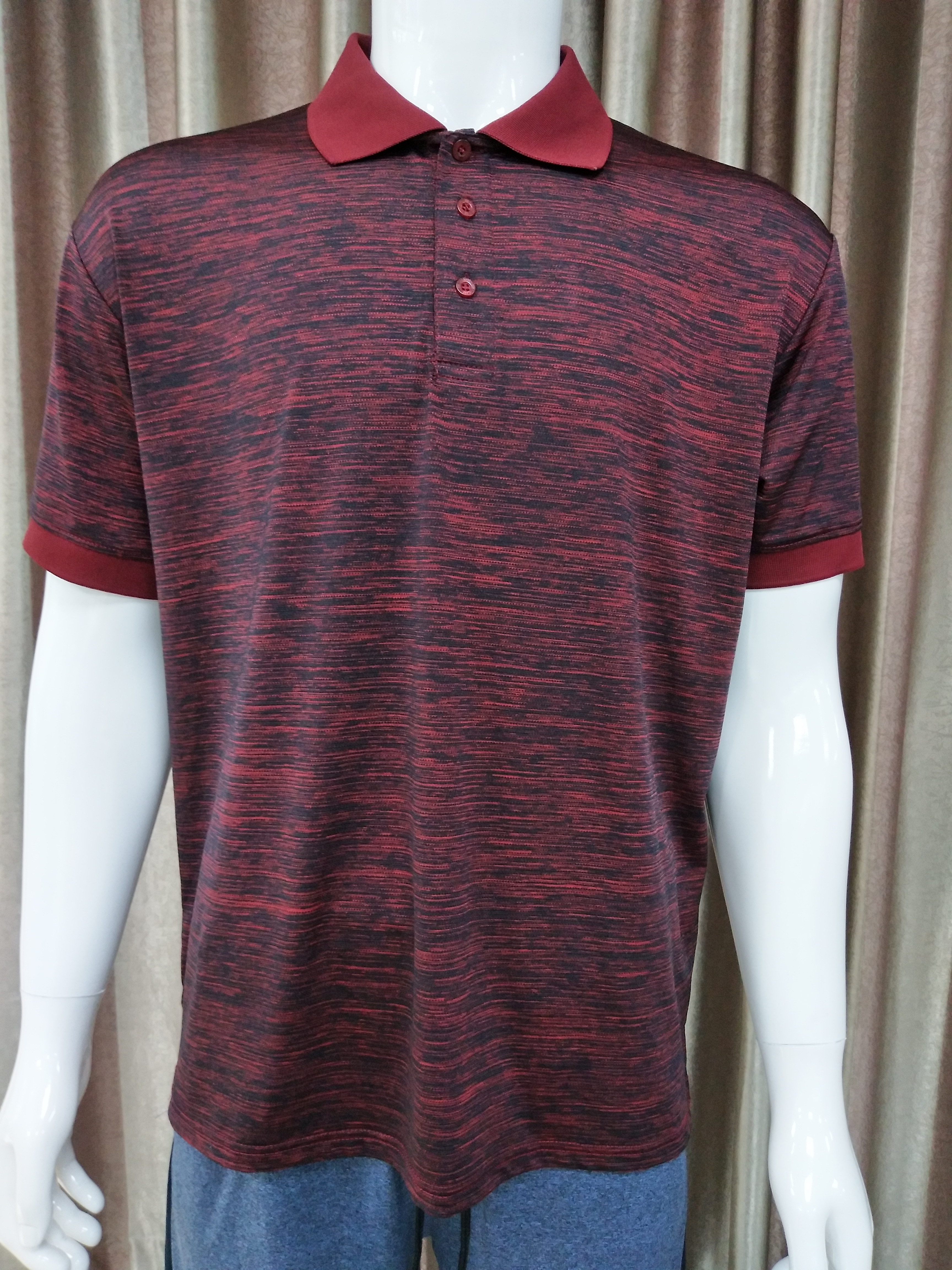 100% heather poly mens polo shirt