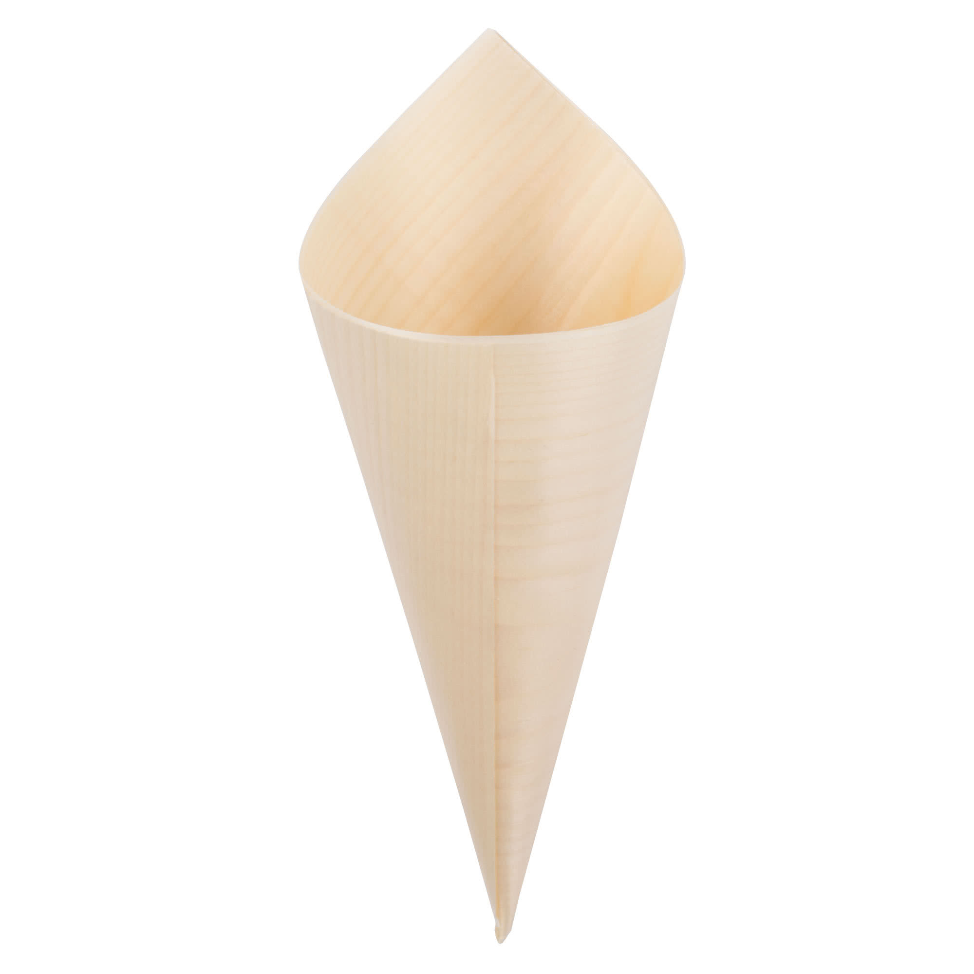 Wooden Cutlery- 125mm Wooden cone