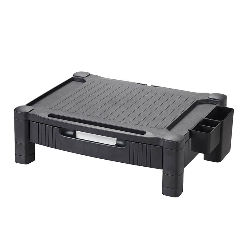 Monitor riser Monitor Stand with drawer height adjustable with useful slots