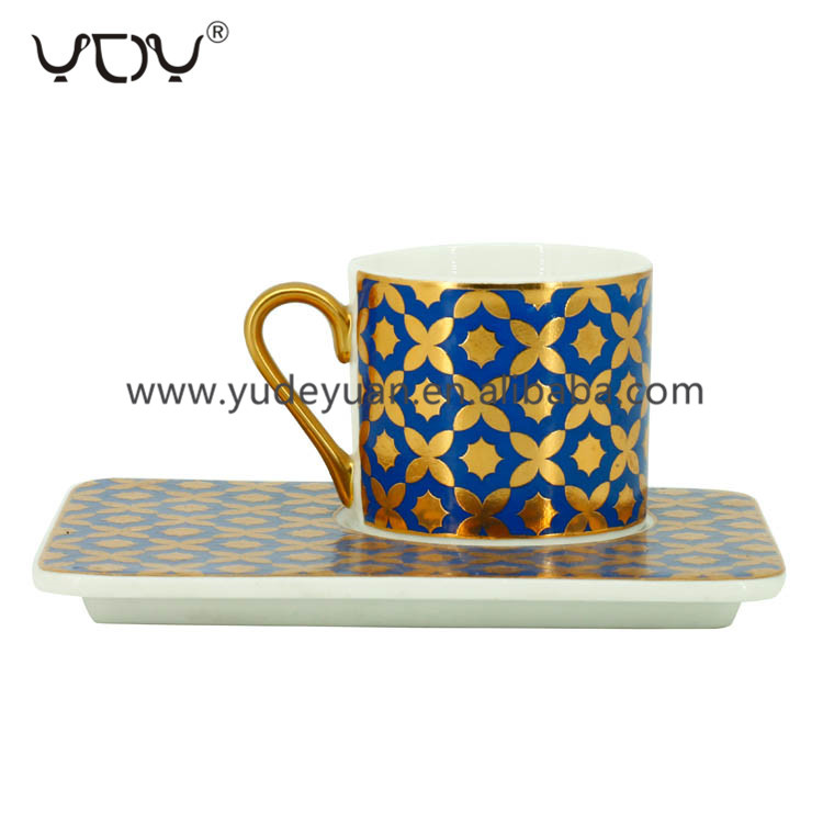 2020 printed custom logo personalized 90cc bone china tea cup and saucer